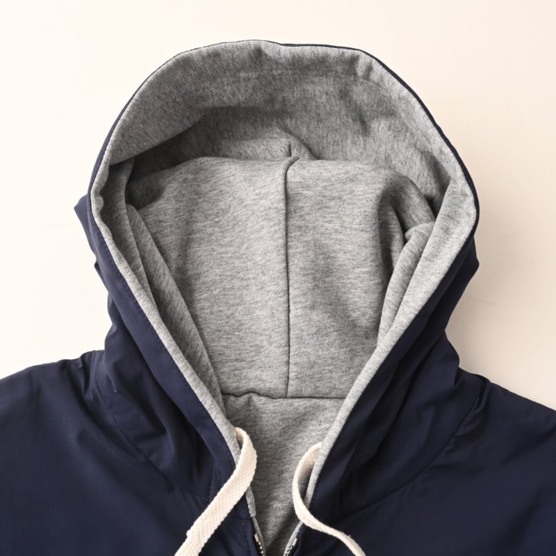 Essentials Navy Hooded Windbreaker Jacket view