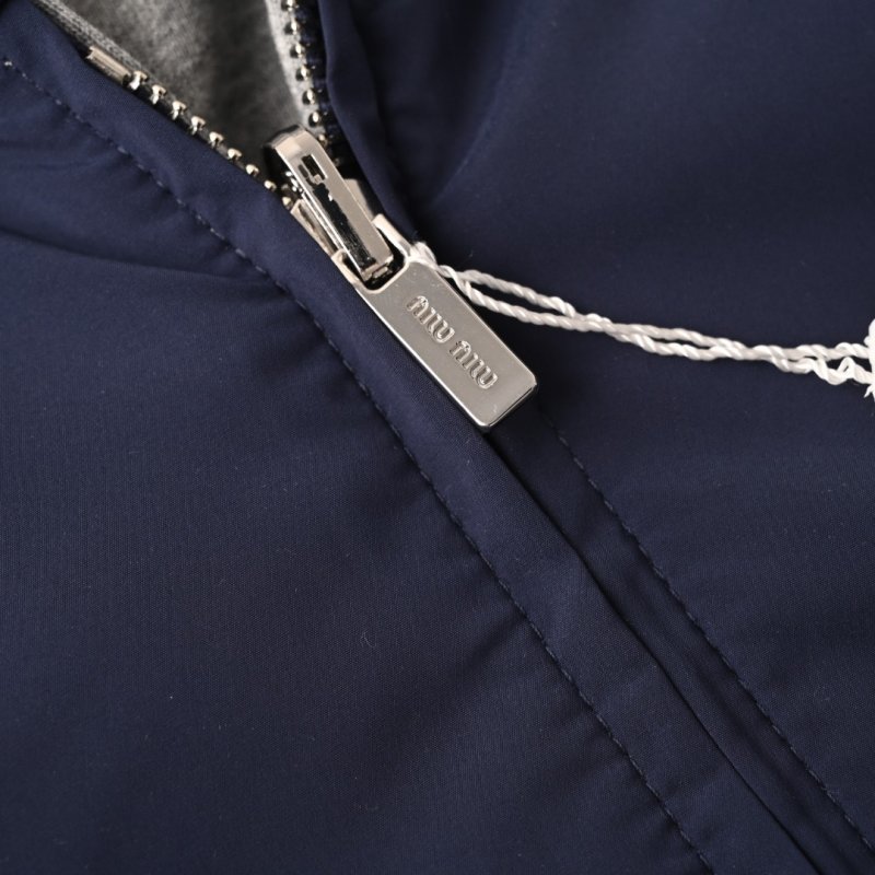 Essentials Navy Hooded Windbreaker Jacket view