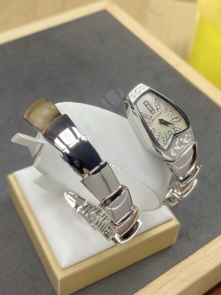 Bulgari Serpenti White Gold Two-Coil Watch with Diamond Markers view 5