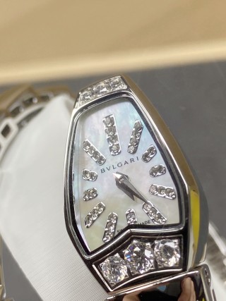 Bulgari Serpenti White Gold Two-Coil Watch with Diamond Markers view 6