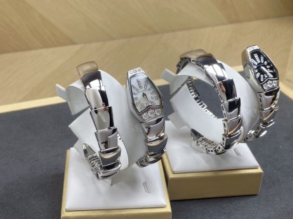 Bulgari Serpenti White Gold Two-Coil Watch with Diamond Markers view 8