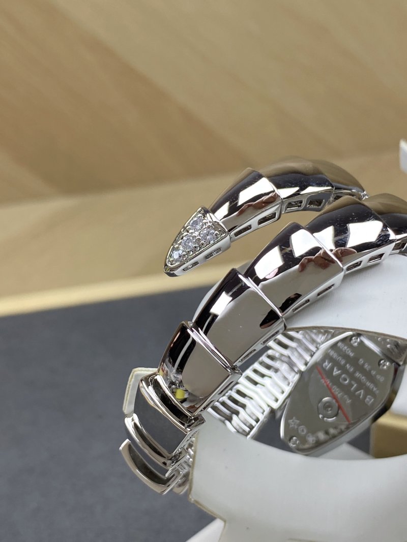Bulgari Serpenti White Gold Two-Coil Watch with Diamond Markers view