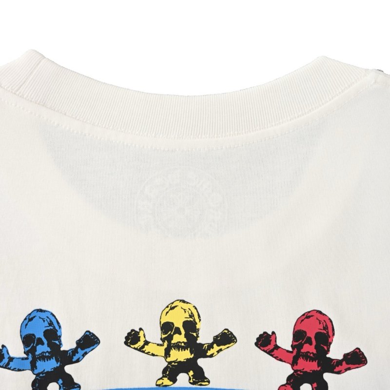 White Skull Graphic Short Sleeve T-Shirt view