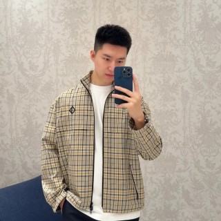 Cream & Navy Plaid Zip-Up Overshirt Jacket view 7