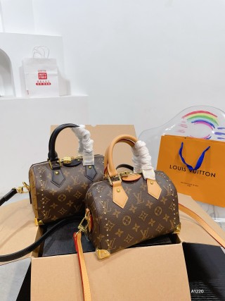 Louis Vuitton Monogram Studded Pillow Bag - Brown