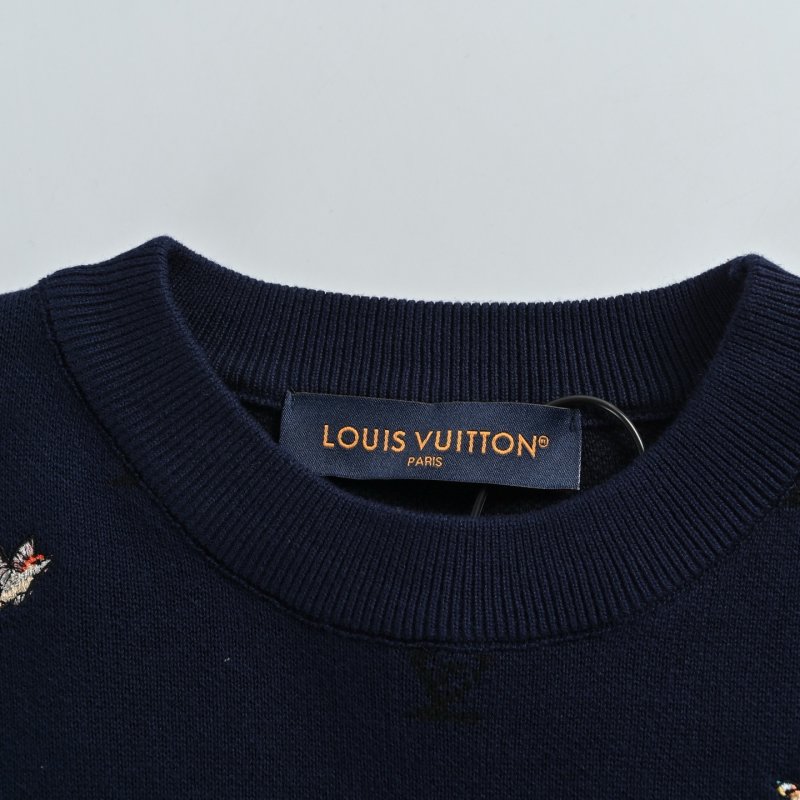 Essentials Navy Distressed Logo Sweatshirt view