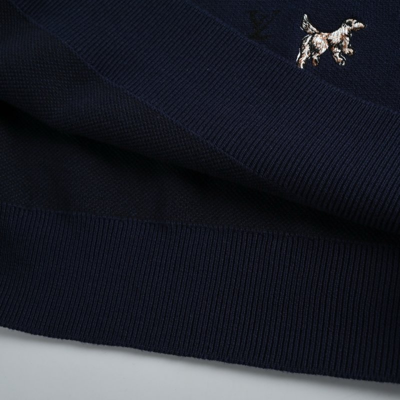 Essentials Navy Distressed Logo Sweatshirt view