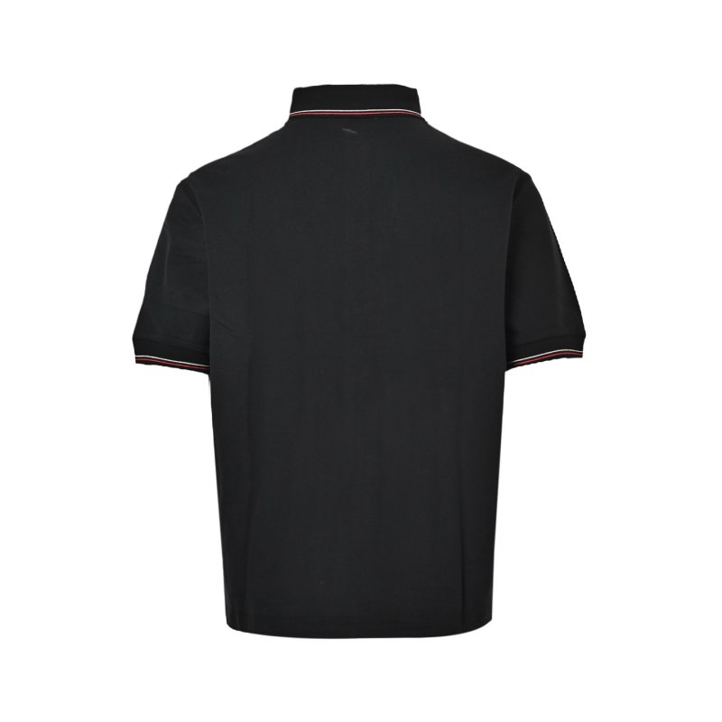 Prada Black Polo Shirt with Red Trim view