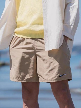 Nike Beige Nylon Swim Shorts
