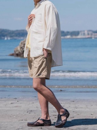 Nike Beige Nylon Swim Shorts view 4