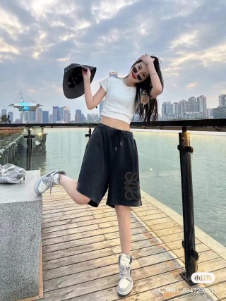 Black Embroidered Logo Shorts view 2
