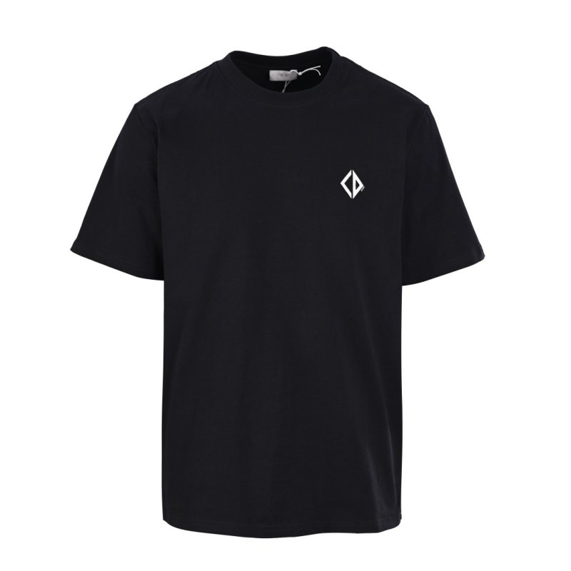 Black Minimalist Diamond Logo Short Sleeve T-Shirt view