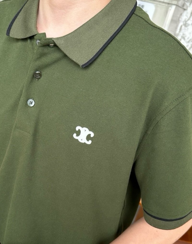 Chanel CC Logo Polo Shirt - Olive Green view