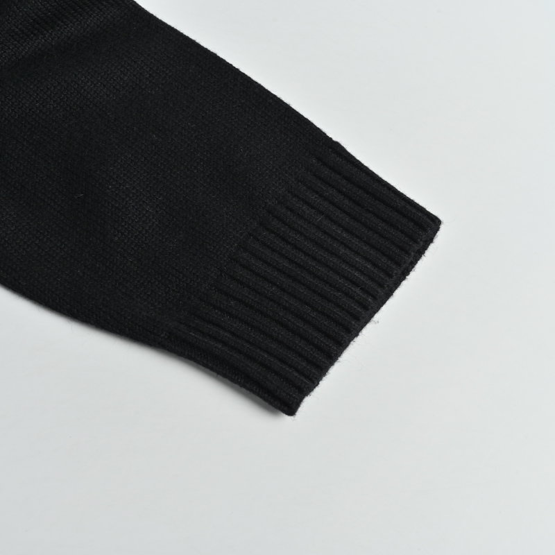 Navy Quarter-Zip Wool Blend Sweater view
