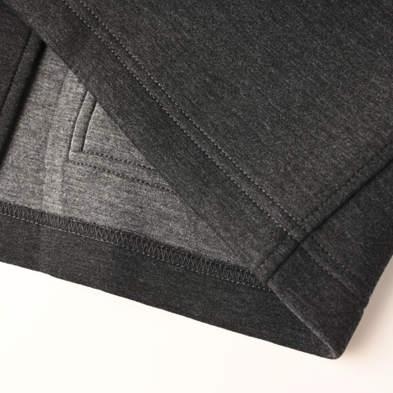 Essentials Charcoal Wool Overshirt with Woven Chest Pocket view