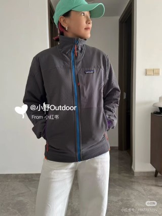 Patagonia Nano Puff Insulated Jacket Black with Blue Trim view 4