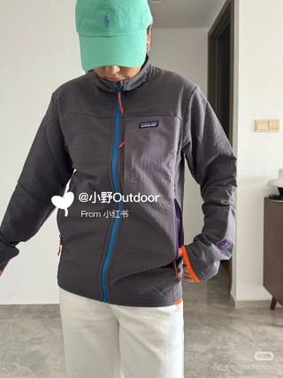 Patagonia Nano Puff Insulated Jacket Black with Blue Trim view 5
