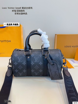 Louis Vuitton Keepall Black Monogram Travel Bag 25cm view 7