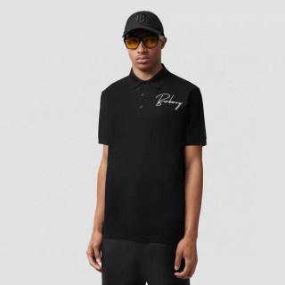 Burberry Signature Script Black Polo Shirt view 2