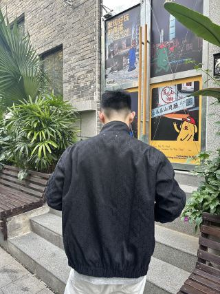 Gucci GG Monogram Black Zip Jacket view 3