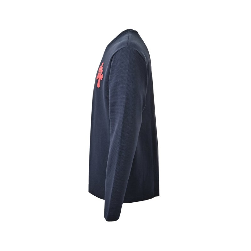 Chrome Hearts Black Long Sleeve Polo with Red Cross view
