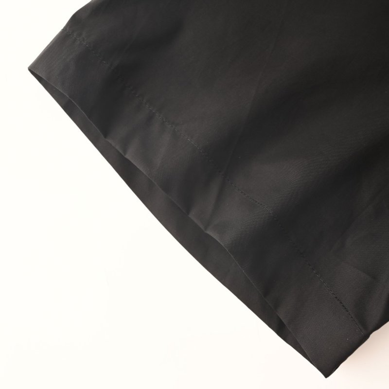 Black Short Sleeve Button-Up Shirt with Chest Graphic view