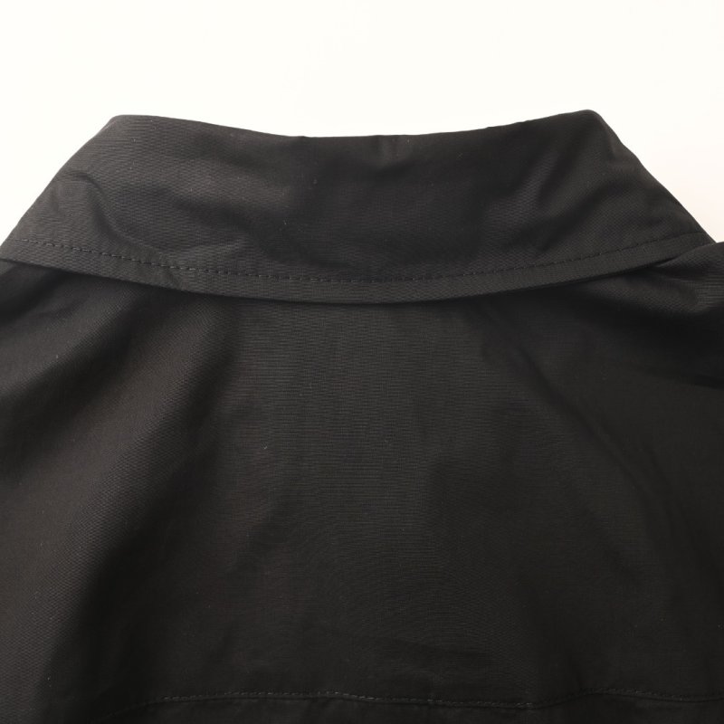 Black Short Sleeve Button-Up Shirt with Chest Graphic view