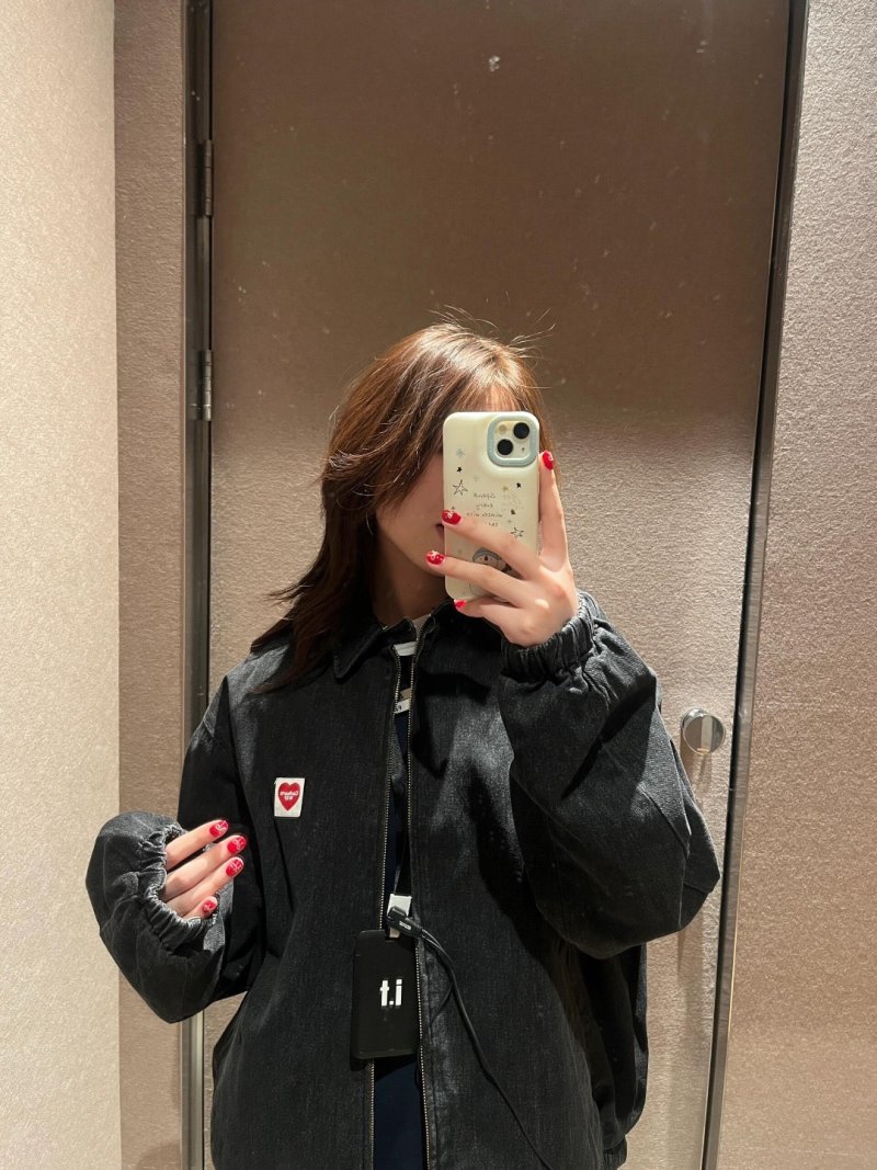 Essentials Black Puffed Denim Jacket
