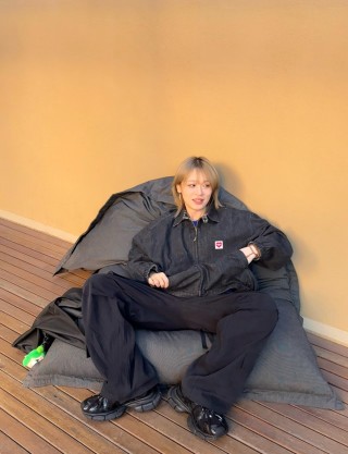 Essentials Black Puffed Denim Jacket view 3