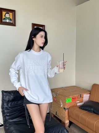 Louis Vuitton Monogram Long Sleeve White T-Shirt