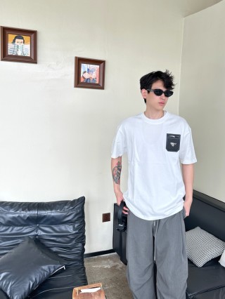 Prada White Pocket T-Shirt view 3