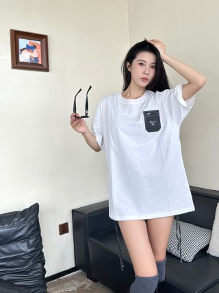 Prada White Pocket T-Shirt view 5
