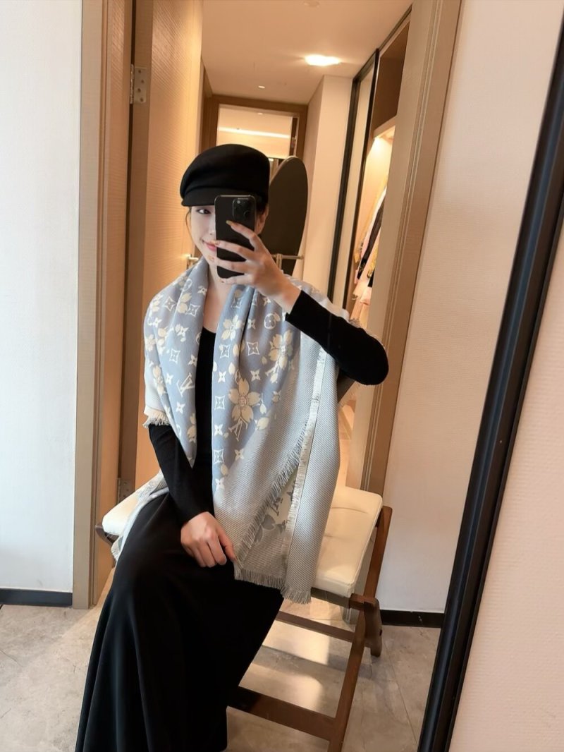 Louis Vuitton x Takashi Murakami Monogram Cerise Square Scarf