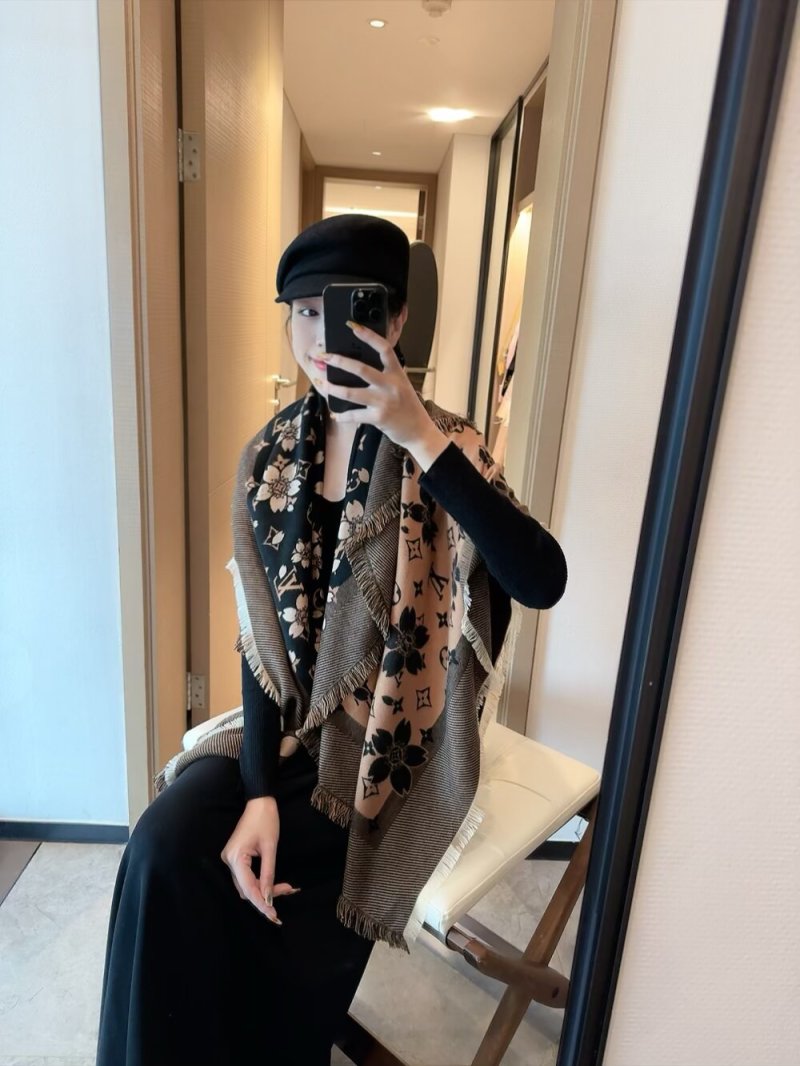 Louis Vuitton x Takashi Murakami Monogram Cerise Square Scarf view
