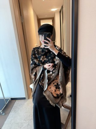 Louis Vuitton x Takashi Murakami Monogram Cerise Square Scarf view 6