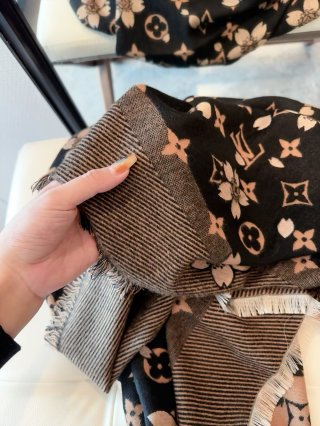 Louis Vuitton x Takashi Murakami Monogram Cerise Square Scarf view 7