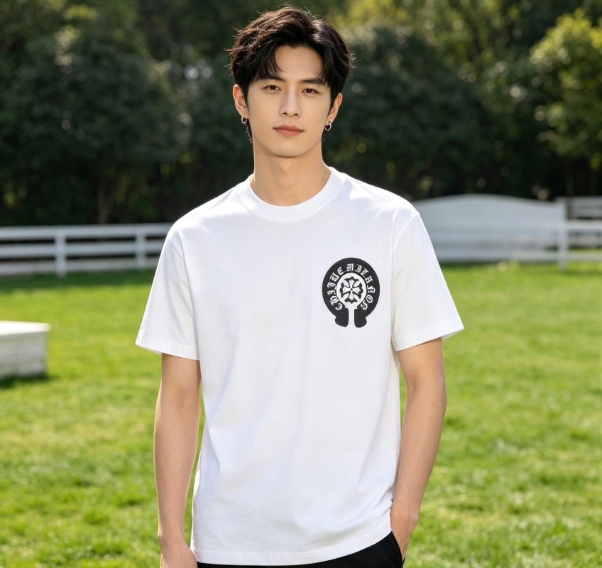 Chrome Hearts Horseshoe Logo White T-Shirt