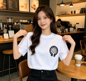 Chrome Hearts Horseshoe Logo White T-Shirt view 4