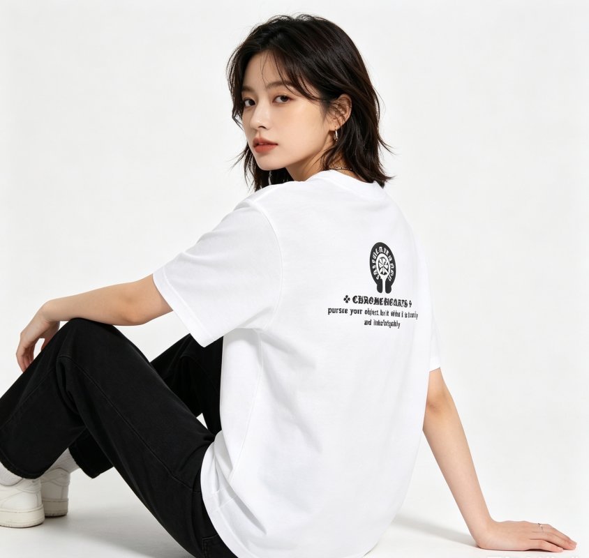 Chrome Hearts Horseshoe Logo White T-Shirt view