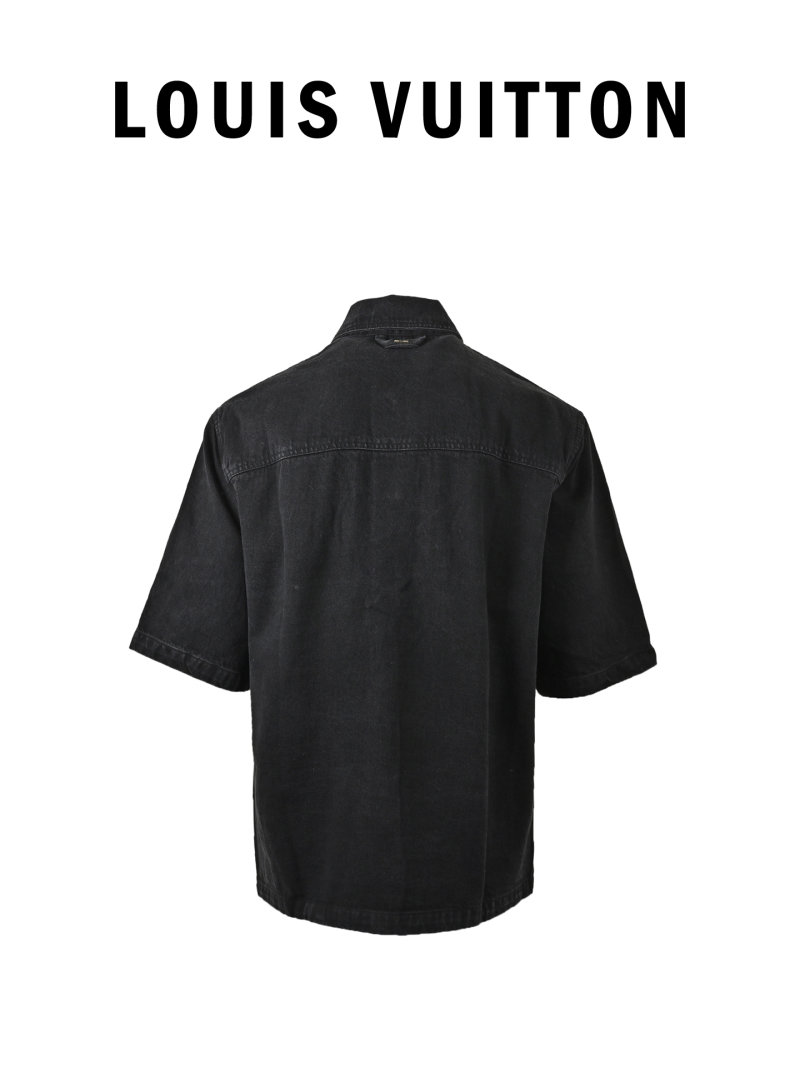 Louis Vuitton Monogram Denim Short Sleeve Shirt Black view