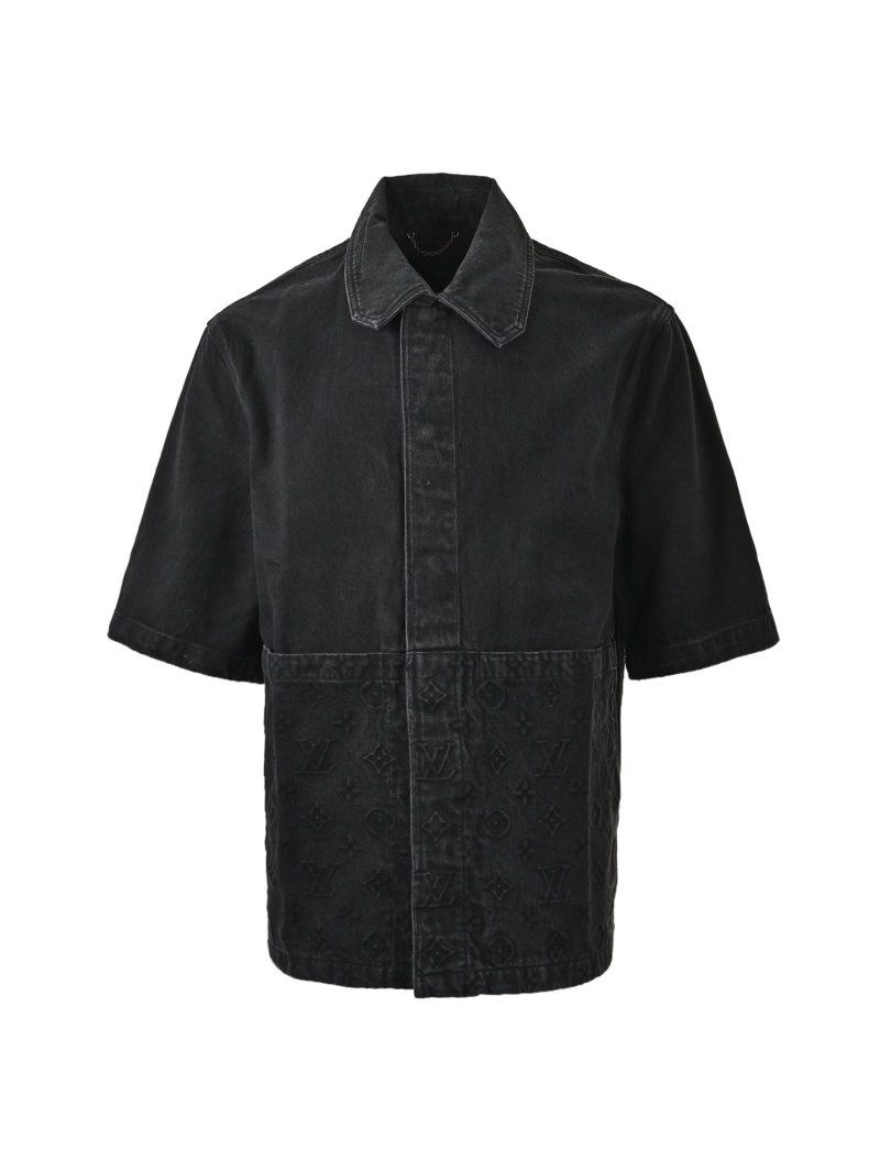 Louis Vuitton Monogram Denim Short Sleeve Shirt Black view