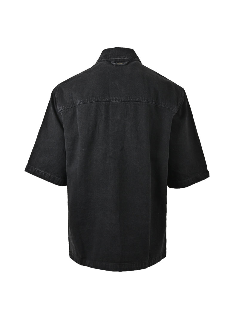 Louis Vuitton Monogram Denim Short Sleeve Shirt Black view