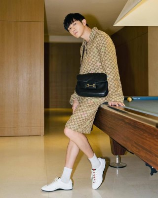 Gucci GG Monogram Blazer Jacket Beige view 4