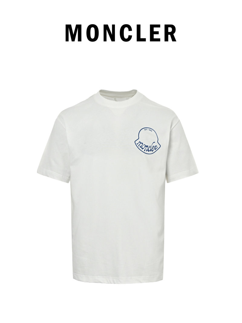 White Short Sleeve T-Shirt with Chest Logo Print view