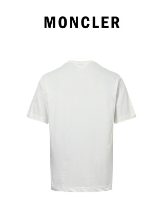White Short Sleeve T-Shirt with Chest Logo Print view 9