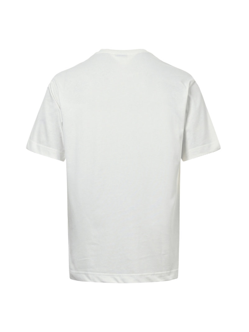 White Short Sleeve T-Shirt with Chest Logo Print view