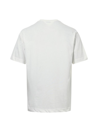 White Short Sleeve T-Shirt with Chest Logo Print view 11