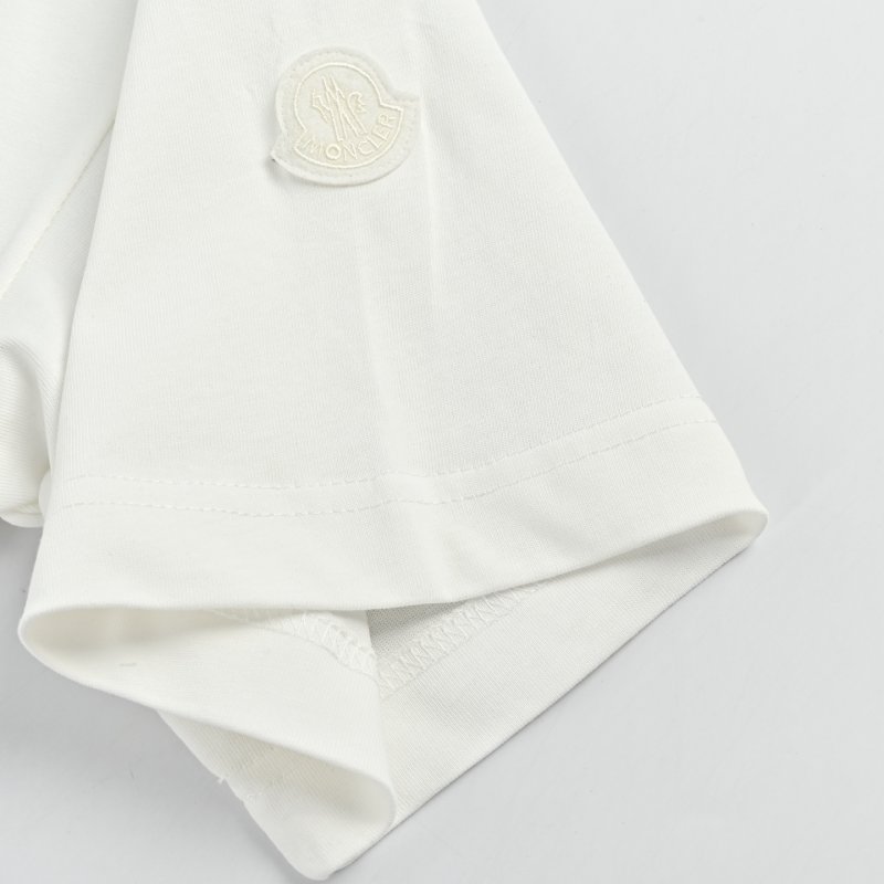 White Short Sleeve T-Shirt with Chest Logo Print view