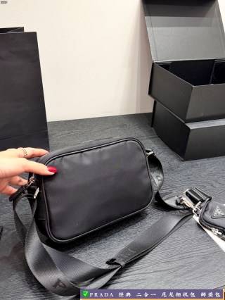Prada 2-in-1 Nylon Camera Bag Black view 5