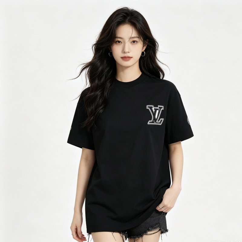 Louis Vuitton Black Short Sleeve Logo T-Shirt